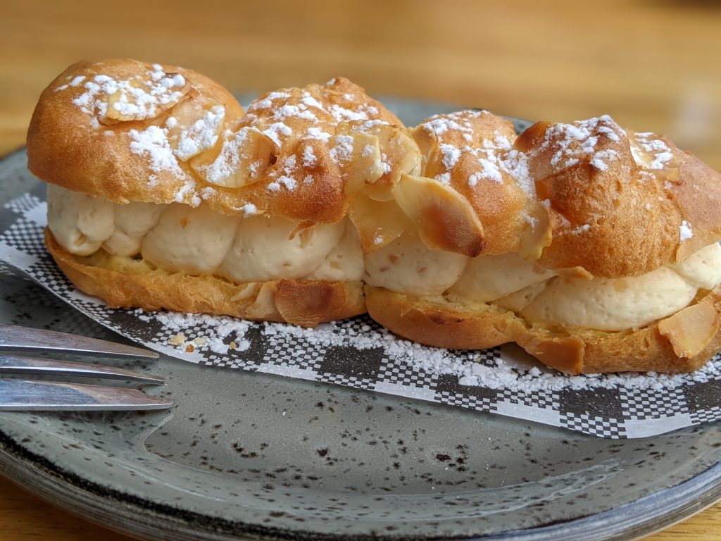An almond choux bun from Ardor Westgarth, one of the first places I wrote a review.