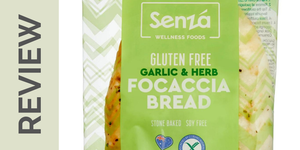 Senza garlic and herb focaccia bread