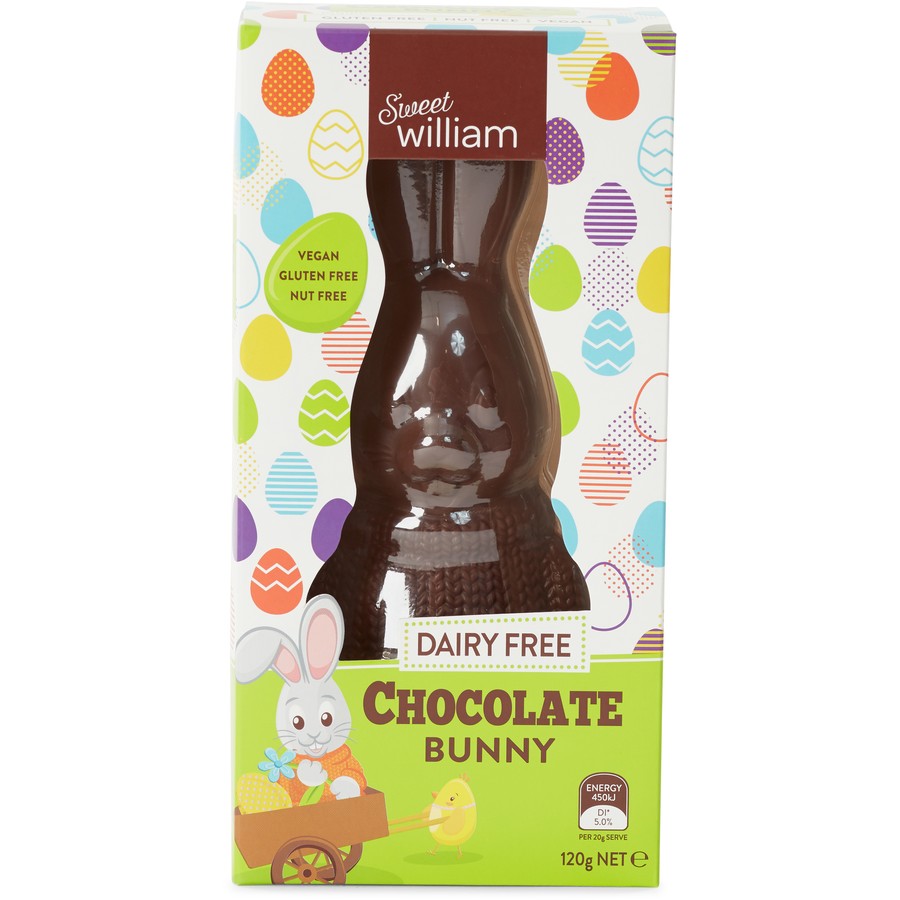 Sweet William dairy free chocolate bunny.