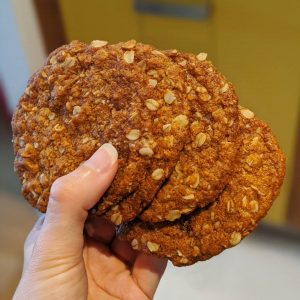 a handful of gluten free ANZAC biscuits