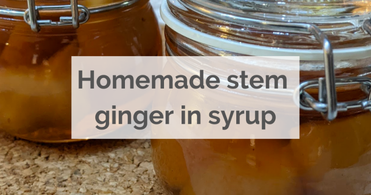 Homemade ginger in syrup