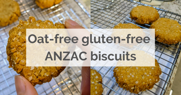 Oat-free, gluten-free ANZAC biscuits