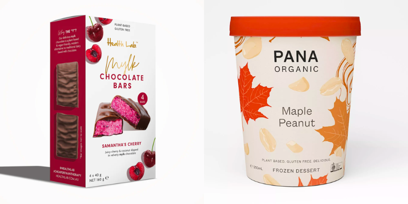 Health lab cherry bars and pana organic maple peanut ice cream. 