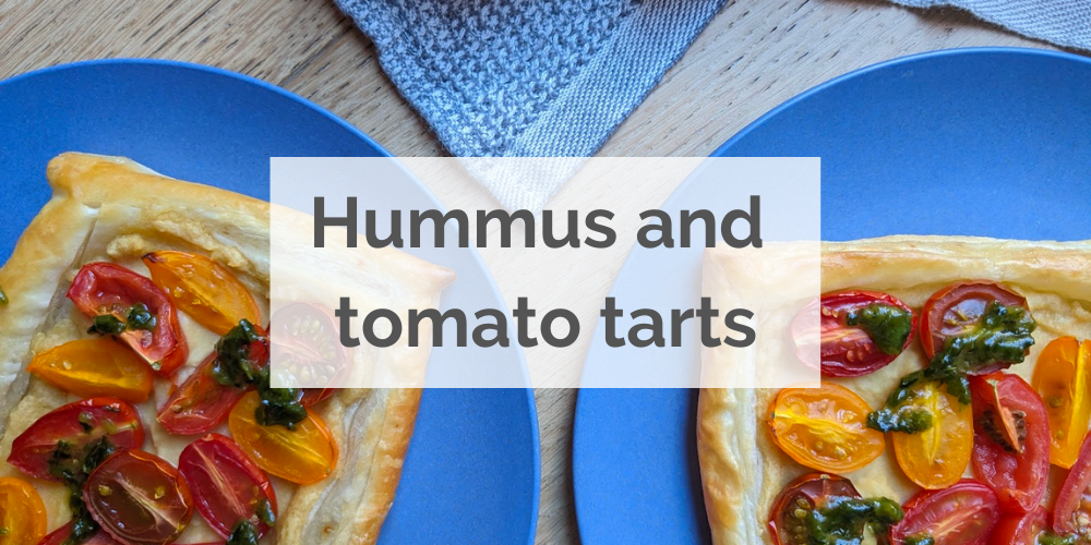 Hummus and Tomato Tarts