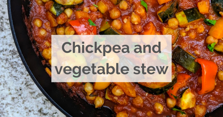 Quick vegetarian and chickpea stew