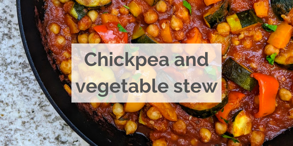 Quick vegetarian and chickpea stew