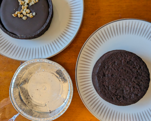 We Love Cake chocolate caramel tart. 