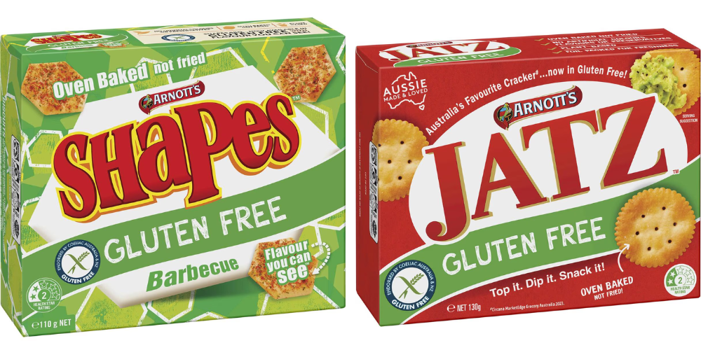 BBQ Shapes and Jatz are now gluten free!