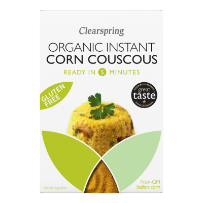 A box of corn couscous it states gluten free on the front.