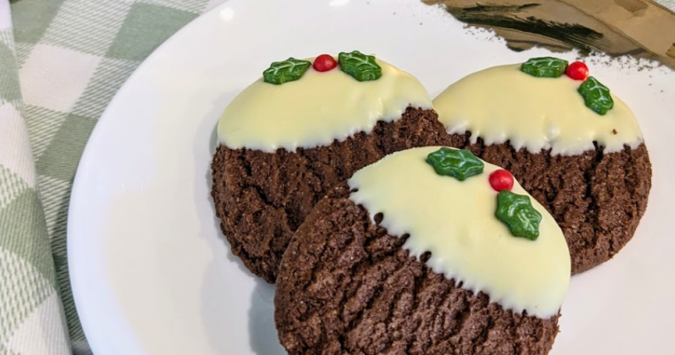 Christmas pudding cookies