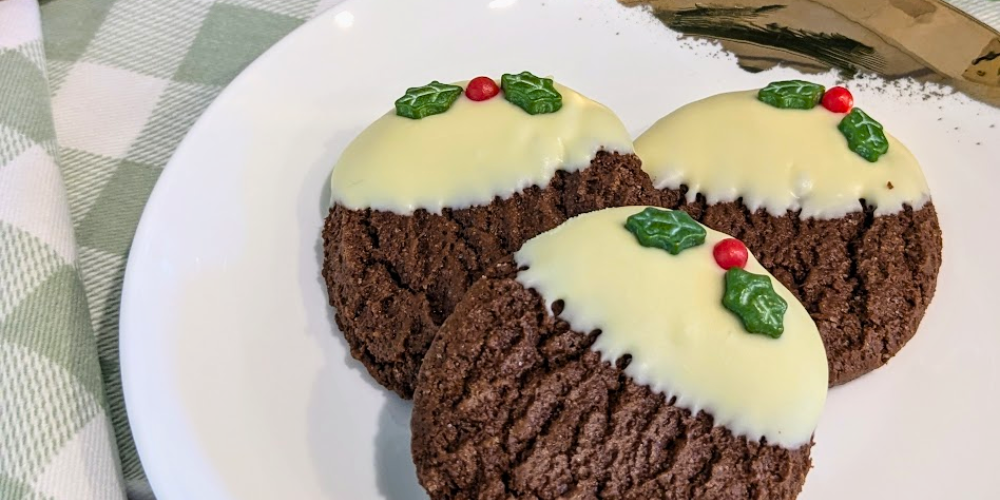 Christmas pudding cookies