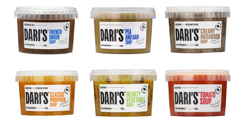 Packaging for Dari's soups