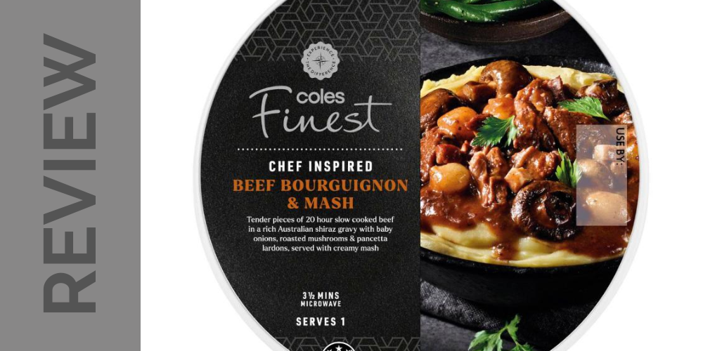 Coles Finest beef bourguignon